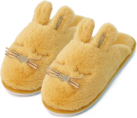 Bunny Slippers for Women Fuzzy Cute Animal Memory Foam House Rabbit Slippers Indoor Outdoor