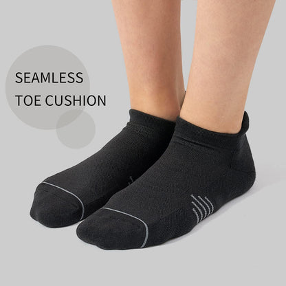 6 Pack Womens Ankle Running Socks Cushioned Low Cut Tab Athletic Socks