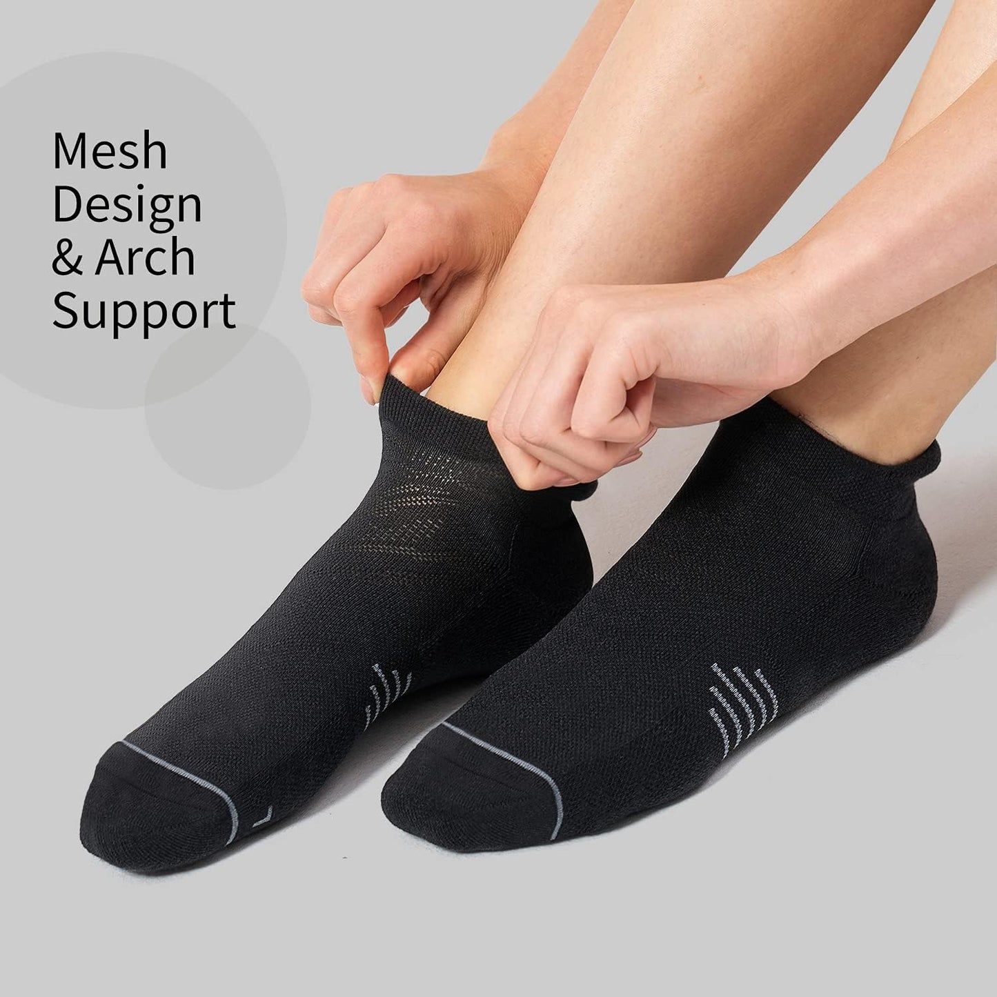 6 Pack Womens Ankle Running Socks Cushioned Low Cut Tab Athletic Socks