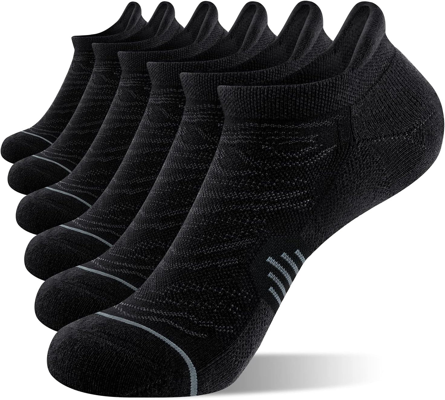 6 Pack Womens Ankle Running Socks Cushioned Low Cut Tab Athletic Socks