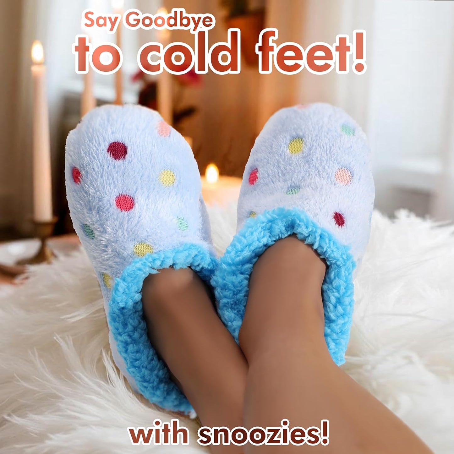 Slippers for Women | Lotsa Dots Colorful Cozy Sherpa Slipper Socks | Womens House Slippers | Cozy Slippers for Women | Colorful Womens Fuzzy Slippers