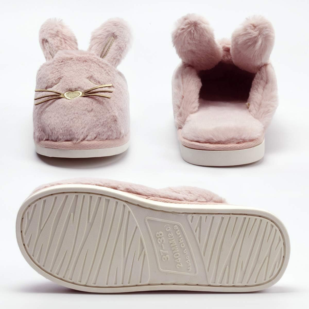 Kids Bunny Plush Slippers for Girls Boys：Christmas Gifts Cute Warm Fuzzy Animal House Shoes -Toddler Fluffy Indoor Bedroom Slippers