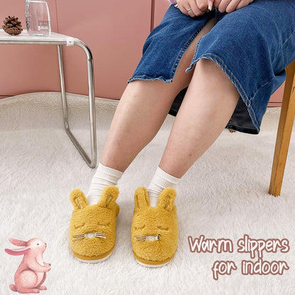 Bunny Slippers for Women Fuzzy Cute Animal Memory Foam House Rabbit Slippers Indoor Outdoor