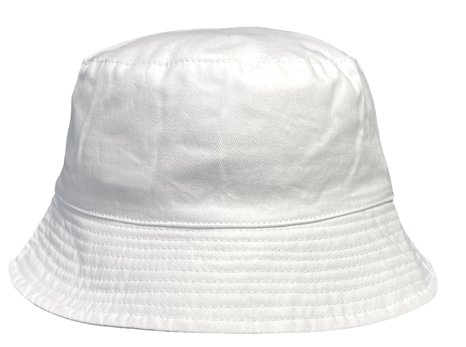 Customizable Bucket Hat for Men & Women, Solid White, Adjustable Fit, 100% Cotton, Ideal for DIY & Personalization